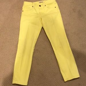 Cabi Neon yellow cropped Jeans